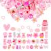 EBANKU 3D Nail Charms Lollipop Flower Donut cherry Nail Charms Resin Charms Mixed Assorted Candy Sweets Resin Flatback Slime Beads Making for DIY Craft Making 3D Nail Art Decorations (100PCS)