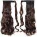 24 Medium Brown Long Curly Wavy Wrap Around Ponytail Hair Extension for Women - Buy Online on GoSupps.com