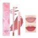 2pcs Lip Liner Pencil and Lipstick Set Velvety Matte Creamy Lipstick Lip Crayon Longwear Lip Pencil Liner Long Lasting Waterproof High Pigmented Lip Colors Not Fade No Smudge Lip Stain Makeup Gift Kit for Women Girls (0...