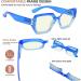 Eyekepper 4-Pack Women's Large Frame Blue Light Blocking Reading Glasses - 0.0 Magnification - Buy Online on GoSupps.com