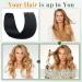 Benehair Clip in Human Hair Extensions Natural Real Hair Clip in 18Inches 50g Hair Extensions Clip In One Piece 5 Clips Human Hair Extension with Clip for Women Jet Black #1 - Buy Online on GoSupps.com