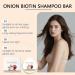  BRVLY Onion and rosemary shampoo - Solid shampoo with biotin and onions for hair growth - Biotin shampoo and conditioner - Solid soap for oily hair ideal for - Buy Online on GoSupps.com