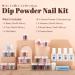 Lavender Violets 20PCS Fast-Dry Dip Powder Nail Kit - Nude Glitter Pink & Brown French Nail Art Set - Manicure Kit with Base Activator, Top Brush Saver - M960 Fuchsia Pink - Buy Online on GoSupps.com