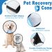 Supet Dog Cone Adjustable Pet Cone Pet Recovery Collar Comfortable Pet Cone Collar Dog Head Neck Cone for After Surgery Anti-Bite Lick Wound Healing Safety Practical Plastic E-Collar L White - Buy Online on GoSupps.com