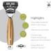 M HLE Vivo Shaving Set - Vegan Olive Wood Handles Compatible with Gillette Blades Black Fibre Brush & Bowl Holder | Premium International Shipping - Buy Online on GoSupps.com