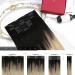 Moresoo 24 Balayage Clip in Hair Extensions 120g Double Weft Dark Roots Black to Blonde Ombre Human Hair 7pcs - #1B/18/60 - Buy Online on GoSupps.com