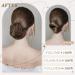 Ruwiss Long Thin Tousled Updo Bun - Real Hair Scrunchy Extension for Women in Golden Chestnut & Light Golden Blonde - 25g Hair Tie - Buy Online on GoSupps.com