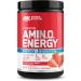 Optimum Nutrition Amino Energy Powder Plus Hydration, with BCAA, Electrolytes, and Caffeine, Strawberry Burst, 30 Servings