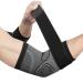 Acwoo elbow bandage 2 pieces of breathable elbow support with Velcro fastener elbow support sleeves for left/right compression elbow support for volleyball golf arthritis black 2PCs M