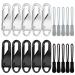 Homgaty 20 pieces of zipper Zipper pull zipper for zipper repair metal zipper trailer replacement cippers for suitcases coat boots jacket backpacks