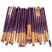 20-Piece Purple & Gold Makeup Brush Set - Eyeshadow Eyebrow Foundation & Eyeliner Brushes - Premium Cosmetic Tools for Flawless Beauty - Buy Online on GoSupps.com