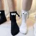 Gencokok Magnetic Couple Socks | 3D Doll Mid-tube Socks | One Size White | 1 Pair - Buy Online on GoSupps.com