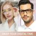 Cojwis 6-Pack Blue Light Filter Reading Glasses for Women - Rectangle Frame Spring Hinges Anti-Blue Ray 2.0x Magnification - Buy Online on GoSupps.com
