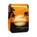 Lipstick Case Leather Lip Gloss Lipstick Organizer with Mirror Mini Lipstick Holder Bag Beach Palm Tree Sunset W171l9mhdj