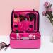 FOReverweihuajz Shockproof Travel Toiletry Bag - Large Capacity Cosmetic Organizer in Rose Red | Affordable International Shipping - Buy Online on GoSupps.com