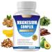 Magnesium Complex Supplement 8 Elemental 1000mg | Magnesium Supplement with Glycinate, Malate, Citrate | Sleep, Relaxation, Bone & Muscle | Vegan 90 Capsules