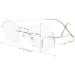 Eyekepper Titanium Rimless Round Anti Blue Light Glasses - Gold Lens 1.0x - Stylish Computer Reading Eyewear - Buy Online on GoSupps.com
