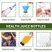 SUPERLELE Empty Plastic Juice Bottles with Caps - Pack of 12 - 12 Oz. - Buy Online on GoSupps.com