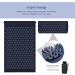 Acupress Toweratte & Pillow Set | Acupuncture Spike Yoga Mat for Relaxation & Muscle Recovery | Wellness Massage with Tag Bag - Navy Blue - Buy Online on GoSupps.com