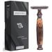 GIANNOTTI safety razor set for women & men including 5 double blades | Plastic-free razor | Zero Waste (gunmetal bamboo)