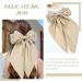 Cinaci 4 Pieces Large Big Oversized Satin Hair Bows with Long Tail French Barrettes Hair Clips Accessories for Women Girls Teens White Ivory Khaki Black - Buy Online on GoSupps.com