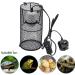 Round Reptile Pet Heat Lamp Shade Holder with Anti-Hot Bracket - Ideal for Lizard, Turtle, Snake, Birds, Chick - Ceramic Heating Bulb Guard - Includes Mounting Screw - Buy Online on GoSupps.com
