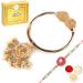 Ghasitaram Gifts Rakhi for Brother Rakhis Online - RM-132 Bhaiya Bhabhi Rakhi with 400 GMS of Soan Papdi