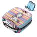 Cute Little Baby Unicorn Stripes Sanitary Napkin Storage Bag Large Zippered Menstrual Cup Bag Period Pads Pouch Panty Liners Tampons for Girls Women Multicolor 03