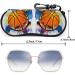 Stylish Portable Glasses Case | Yellow Flowers & Orange Fruits Design | Colorful Basketball Sketch - Perfect for Travel - Buy Online on GoSupps.com