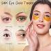 Jiasoval 24K Gold Eye Mask - 16 Pairs Under Eye Patches for Dark Circles & Puffiness - Collagen Infused Anti-Wrinkle Treatment - Buy Online on GoSupps.com