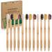 FINEVERNEK 12 Pack bamboo toothbrushes wood bamboo toothbrushes Sustainable wood toothbrush biologically bpa-free biodegradable environmentally friendly vegan independent packaging bamboo toothbrushes set
