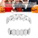 Buy Stylish Grillz Braces - Hip Hop Teeth Grill Set - Silver Hollow Coating Jewelry for Parties & Festivals - Buy Online on GoSupps.com