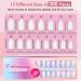 300 PCS White Gel Nail Tips - Medium Almond & Stiletto Pre-Colored Press-On Nails Kit DIY Nail Art in 15 Sizes - Sturdy Gel Tips for Perfect Nails - Buy Online on GoSupps.com