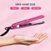 Buy Terviiix Mini Flat Iron - Adjustable Temperature Travel-Size Hair Straightener for Short Hair & Curls - Portable Dual Voltage Auto-Off Ceramic Curler in Hot Pink - Buy Online on GoSupps.com