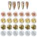 24 Boxes Nail Foil Nail Glitter Rose Gold Silver Paillette Flake Chip Foil Sequin 3D Nail Art Glitter Decoration 24 Bottle Rose Gold Foil for Nails