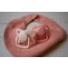 Filibabba Silicone Baby Pacifier Set | 2 Pack Temporary Pacifiers in Coral | Danish Design | 0-6 Months | Includes Pacifier Box - Buy Online on GoSupps.com