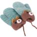 Infant Toddlers Cute Cartoon Winter Gloves | Dual Layer Plush Knitted Mittens for Baby Girls Boys 0-3 Years | Light Green - Buy Online on GoSupps.com