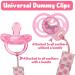 Dudoct 8 Pcs Dummy Clips for Girls | Baby Pacifier Holder Straps with Plastic Clasp & Silicone Ring Adapter | Fits All Dummies, Soothers, Teething Toys | Newborn Essentials - Buy Online on GoSupps.com
