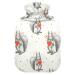 Oarencol Hot Water Bottle Squirrel Heart Valentine's Day Hot Water Bag with Cover for Hot and Cold Compress 1 Liter
