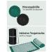 Lifegoods Acupressure Mat with Pillow - Battery-Powered Massage & Acupuncture Mat for Back Pain Relief - Green & White - Buy Online on GoSupps.com