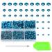 AD Beads 4500 Pieces Hotfix Rhinestones Flat Back 6 Sizes (2-6 mm) Crystal Round Glass Gems with Tweezers and Picking Rhinestones Pen or Crafts Nail Face Art Bags Clothes Shoes DIY (Blue Zircon)
