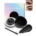 Waterproof Matte Gel Eyeliner Pot- Black Long Lasting Cream Eyeliner Eyebrow Gel High Intensity Pigments Smudge-proof Eye Liner Brow Cream for Halloween Cosplay Show Eye Liner Brow Face Makeup-#116
