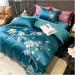 Precision Brocade Egyptian Cotton Luxury Chinese Style Flower Embroidery Bedding Set Silky Duvet Cover Bed Sheet Pillowcase Soft (B 4Pcs) - Buy Online on GoSupps.com