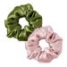 Lilysilk 100% silk hair rings ladies ponytail bracker hair band made of silk silk hair tie packaging multi-way (altrosa+avocado-green) 1 piece (2 Pack) Altrosa+avocado-green