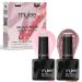 Mylee Gel Nail Polish Duo Colour Set 2x10ml Bottomless Brunch UV/LED Soak-Off Nail Art Manicure Pedicure for Professional Salon & Home Use - Long Lasting & Easy to Apply Pink Glitter