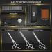 Ciicii 9PCS Professional Dog Grooming Shear Set - 7.5 inch Effilier Scissors & Curved/ Straight Hair Styling Tools for Cats & Dogs - Round Safety Tip - Ideal for Pet Fur Care - Buy Online on GoSupps.com