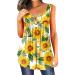Womens Tops Hide Belly Tunic 2023 Casual Summer Short Sleeve T Shirts Floral Cute Flowy Tshirt Dressy Blouses for Leggings Yellow Medium