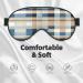 SSIMOO Double-Sided Eye Mask - Blue Beige Square Pattern | Soft Lightweight & Light Blocking for Better Sleep Quality - Buy Online on GoSupps.com