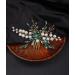 Deniferymakeup Emerald Hair Comb Emerald Headpiece Gold Emerald Hair Piece Green Hair Comb Emerald Hair Accessories for Women and Girls (Style 4) - Buy Online on GoSupps.com