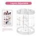 V-Hanver Rotating Makeup Organizer - 7 Layer Adjustable Cosmetic Storage Tray with 4 Holder Rack | Large Capacity Acrylic Display Case for Perfume and Makeup - Buy Online on GoSupps.com